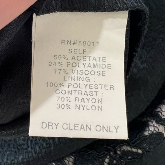 David Meister Black & nude lace detail sleeveless formal cocktail dress size 10 - Picture 9 of 9